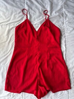 Alice McCall Red Spaghetti Strap Romper